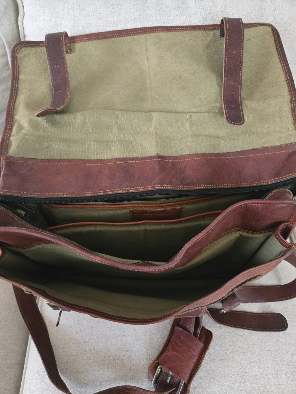 Komal's Passion Leather Large Buffalo Leather Messenger Bag 17